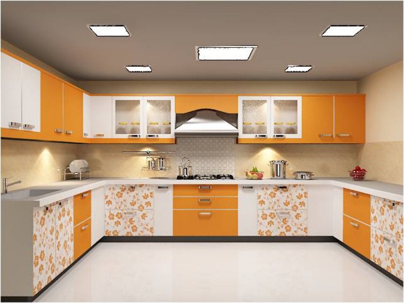 design of semi modular kitchen