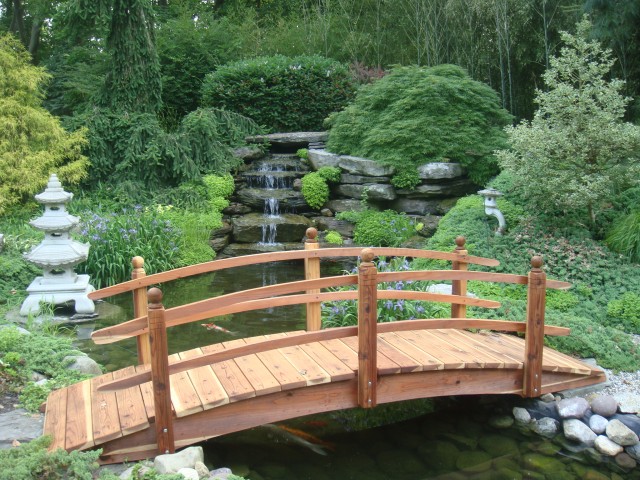 Garden Bridge Solid Wood