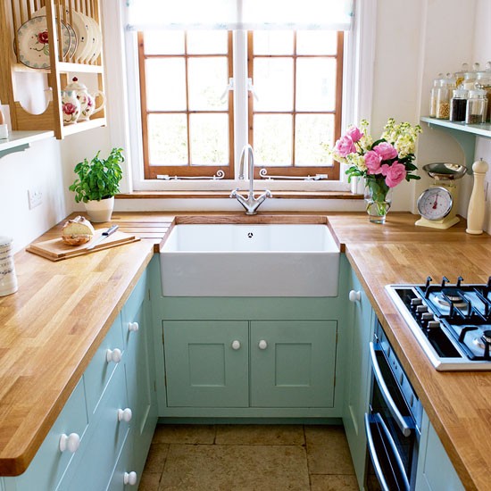 Small-green-and-white-kitchen