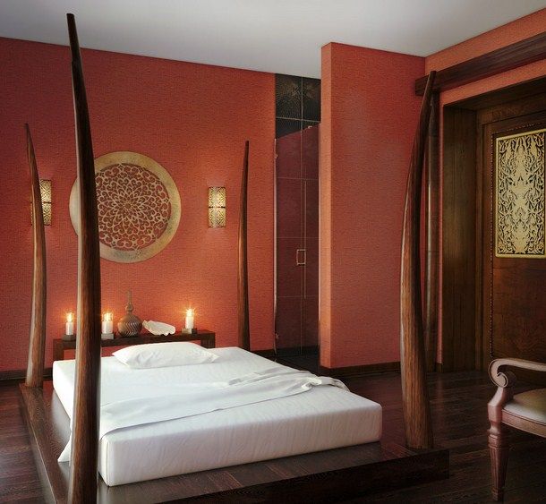 Artistic Asian bedroom decor
