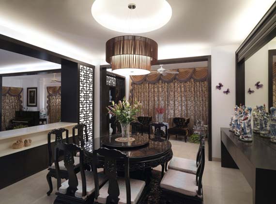 Asian Dining Room Theme Ideas with Asian Typical Decoration Design