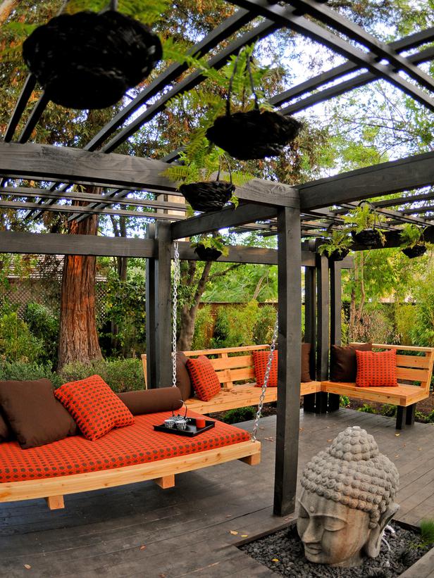 Asian-Themed Outdoor Room