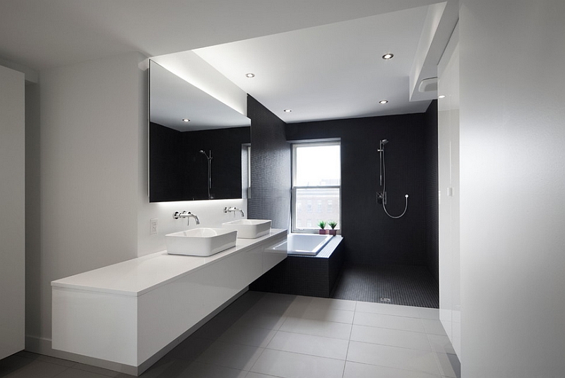 Contemporary-bathroom-in-black-and-white