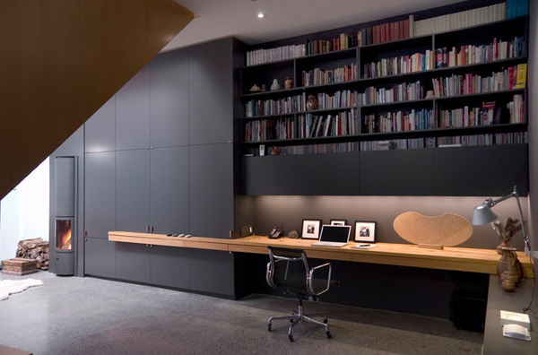 Cool Basement Home Office Design