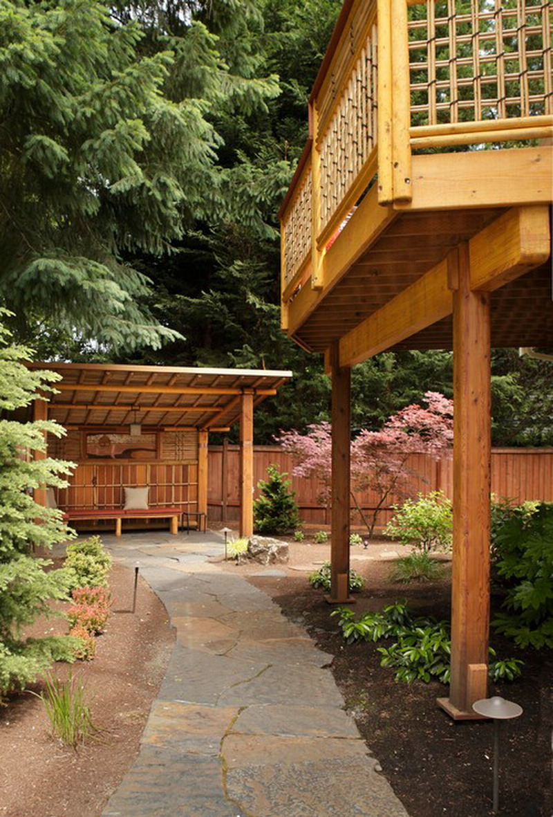 Custom-Pergola-Ideas-for-Natural-Asian-Outdoor-Patio-Shelter