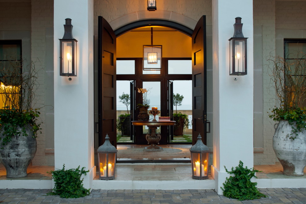 Delightful-Hanging-Outdoor-Lanterns-For-Candles-Decorating-Ideas-Images-in-Entry-Contemporary-design-ideas-