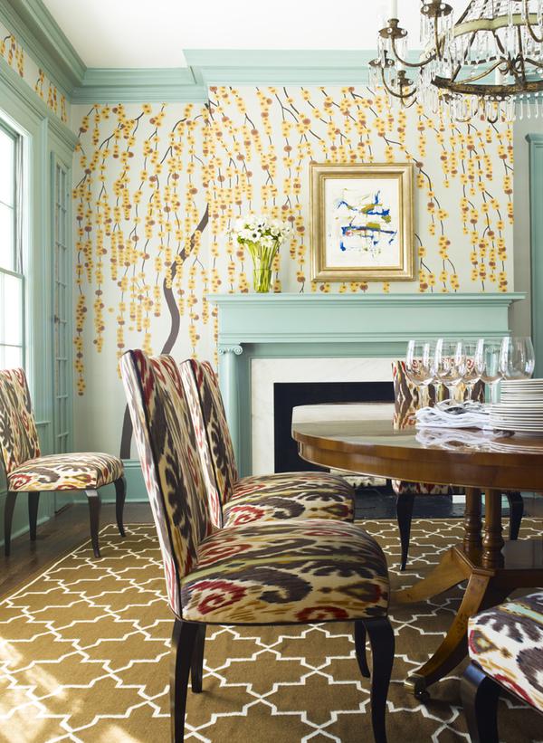 Eclectic Blue Dining Room