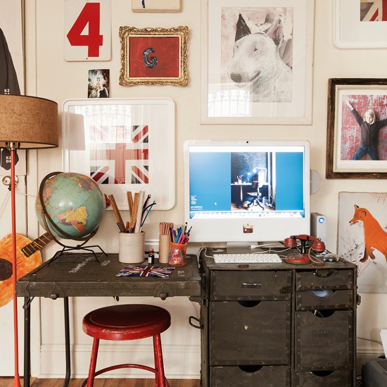 Fun and eclectic home office