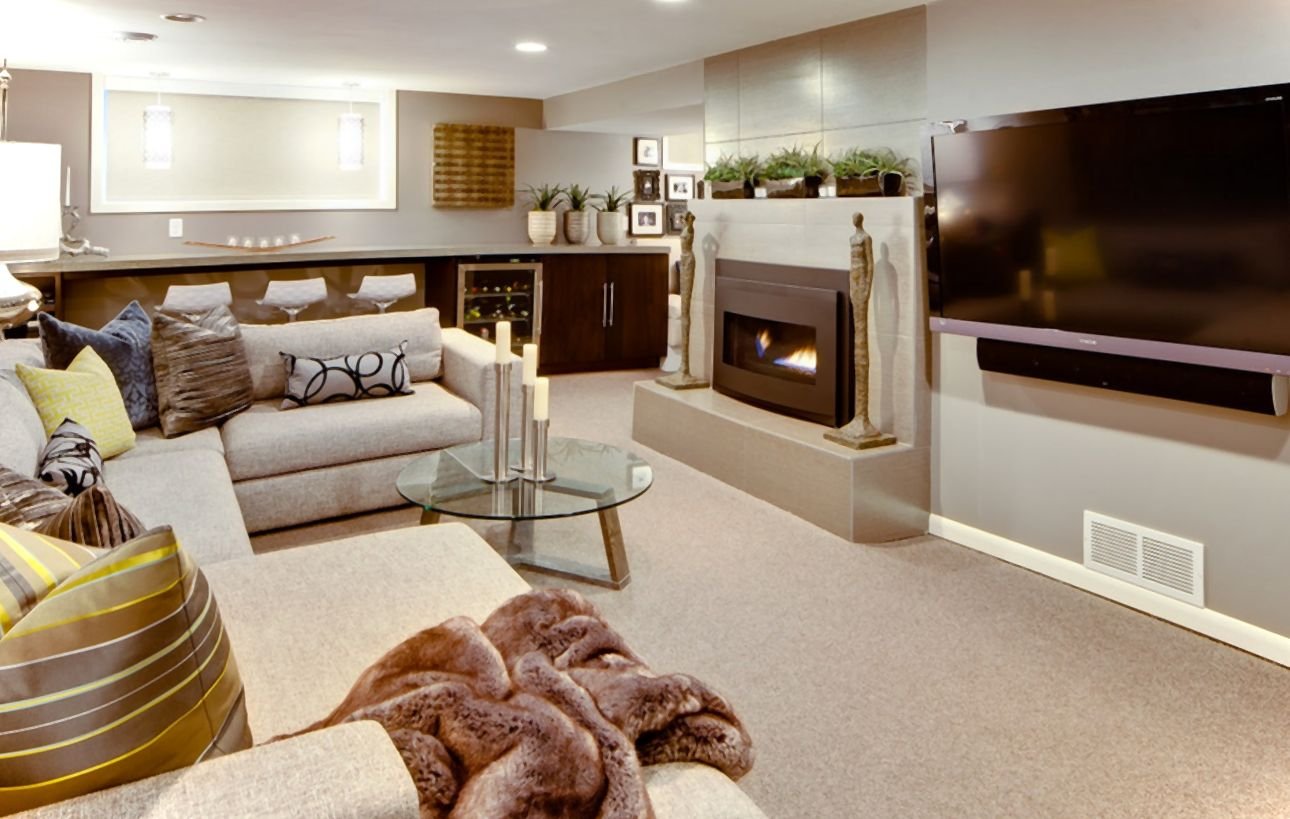 Modern-Basement-Finishing-Ideas-For-Living-Room