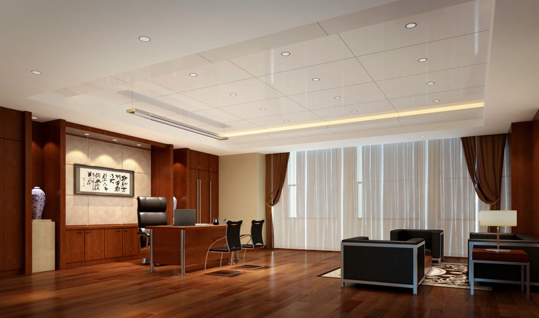 Office-Ceiling-Design-Ideas-and-recessed-ceiling-decoration-for-asian-home-office-interior-design