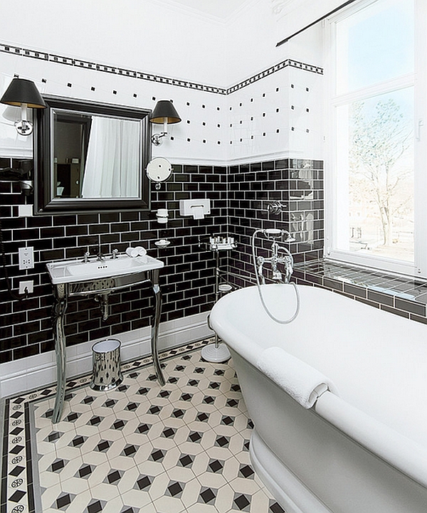 Smart-combination-of-black-and-white-in-the-bath