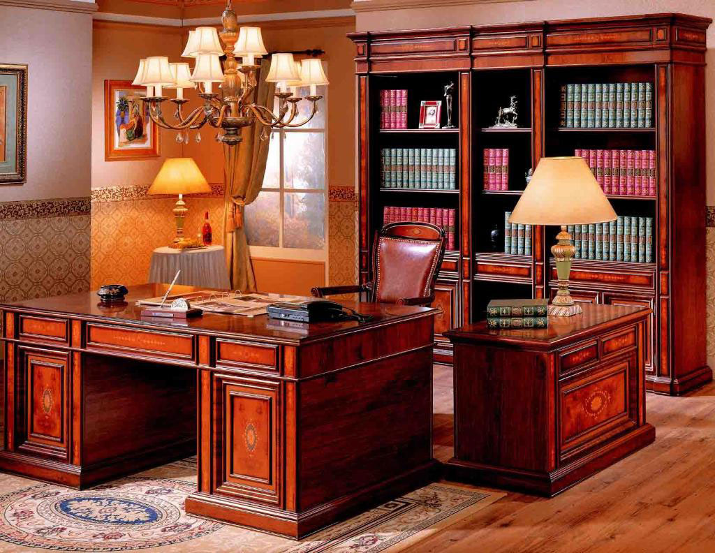 Stunning-traditional-home-office-design-ideas-with-bookcase-and-luxury-lamps