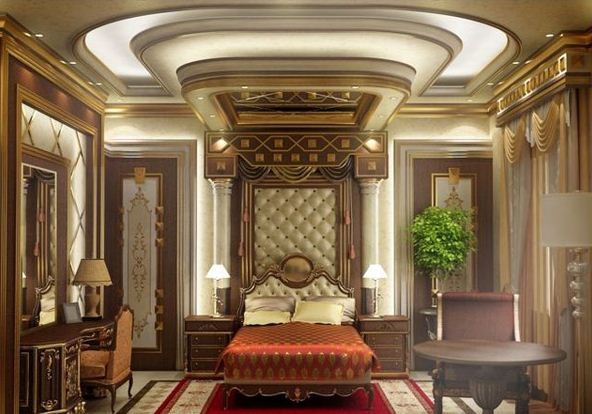 Traditional-Bedroom-Designs-combination-of-warm-tones-makes-it-relaxing-and-welcoming-and-the-usage-of-ornate-pieces