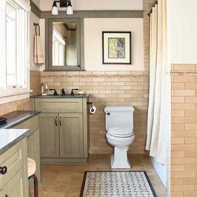 bathroom remodel in a Craftsman style