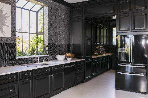 beautiful black kitchen