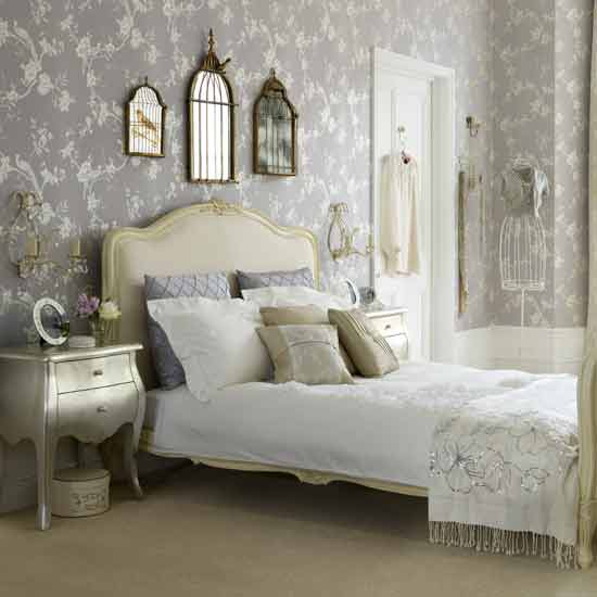 Elegant Shabby Chic Bedroom Retro Interior Design Ideas Floral Bed Sheet Decor
