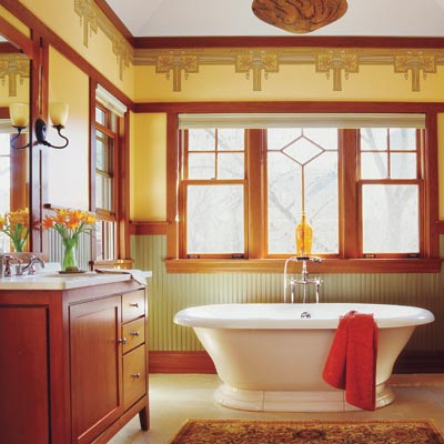 craftsman style bathroom