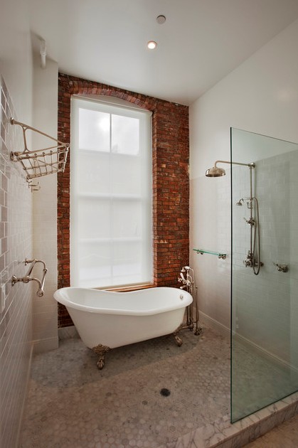 Absolutely Gorgeous Bathroom Design Ideas With Brick Walls