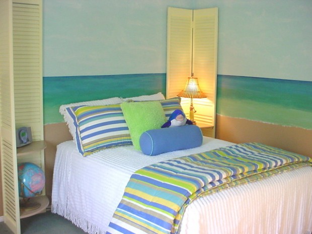 Adorable Kids Bedroom Designed in Beach Style