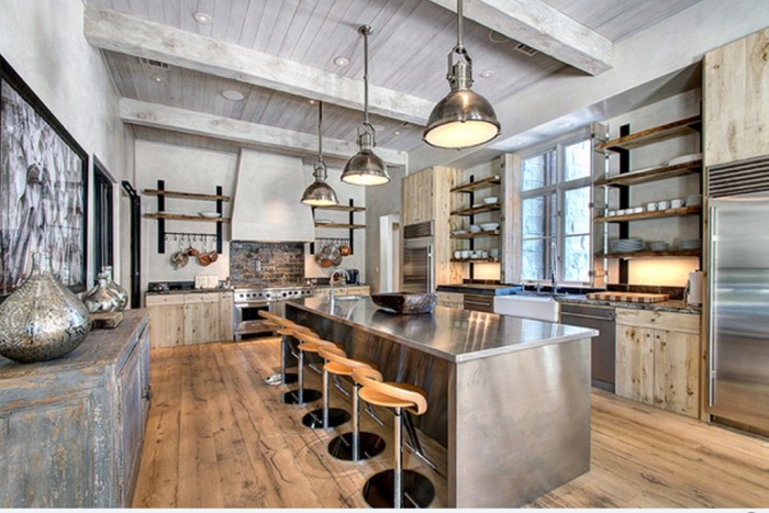 Industrial-Kitchen-with-valuted-Ceiling