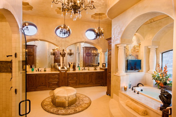 Mediterranean-Bathroom-Design-with-Luxurious-Vanity