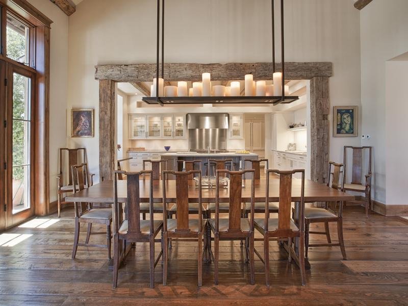 15 Outstanding Rustic Dining Design Ideas, Country Dining Room Lighting Ideas