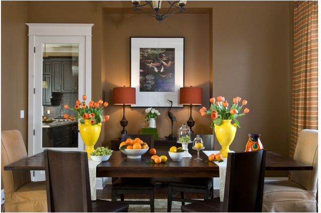 Transitional dining room designs_