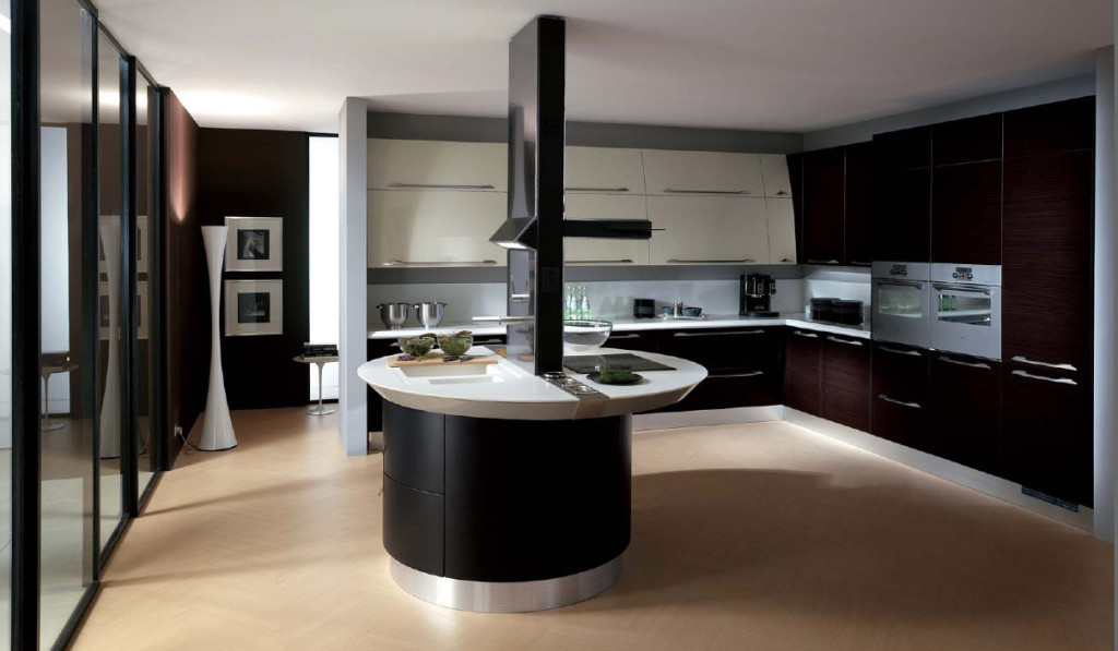 brown-ceramic-floor-with-black-and-white-italian-kitchen-design-
