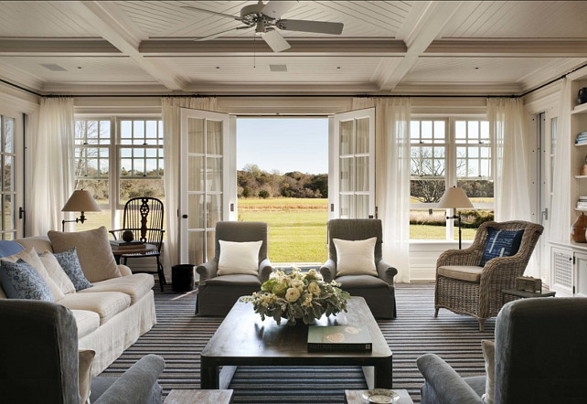 classic Hamptons style beach house decor