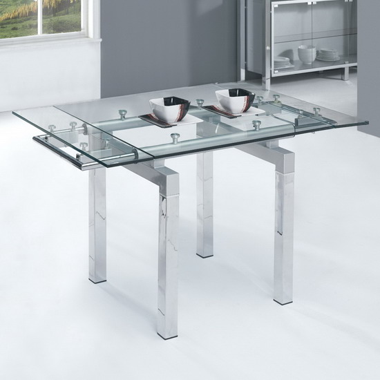 15 Elegant Glass Dining Room Tables, Glass Extension Dining Table