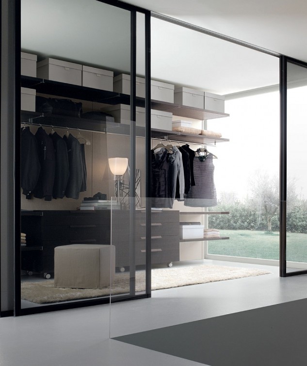 luxury-torchiere-lighting-in-inspiring-masculine-closet-design-with-fancy-sliding-glass-door-633x755