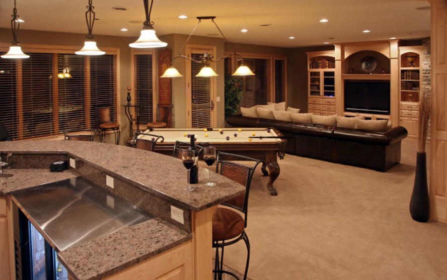 15 Amazing Midcentury Basement Design 3223