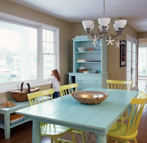 sea-blue-furniture-coastal-style-dining-room-design