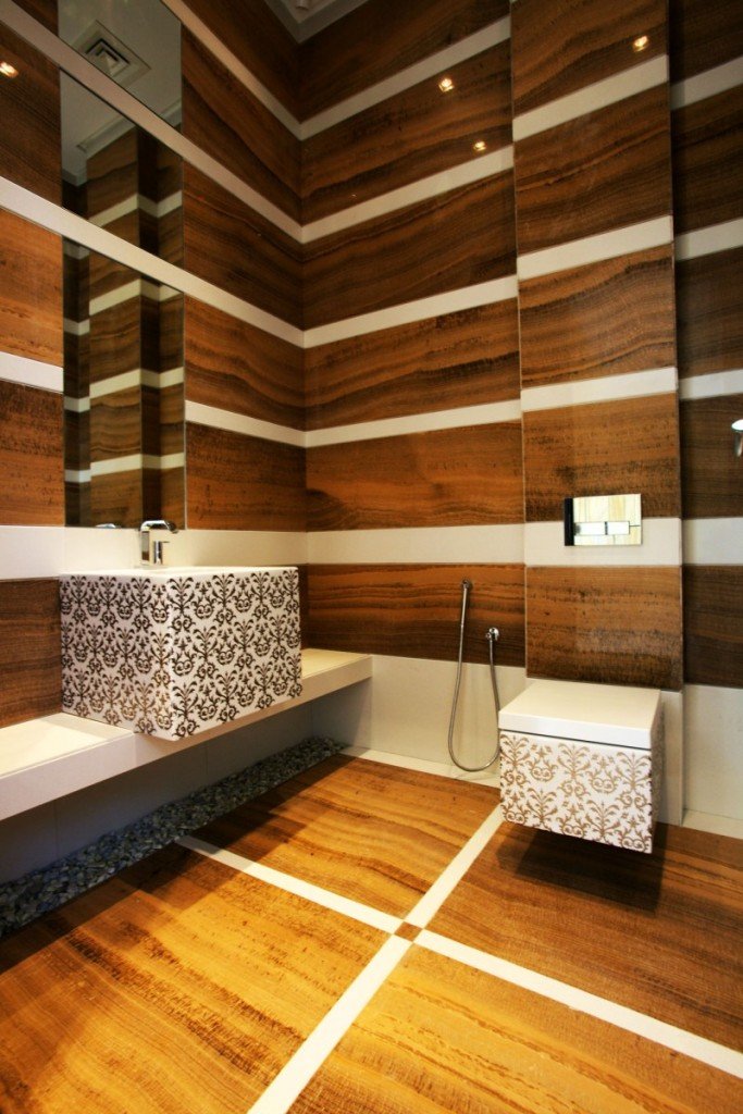 Admiral-Bathroom-Remodel-with-Wood-Wall-Paneling-Design-using-Lights-Bathroom