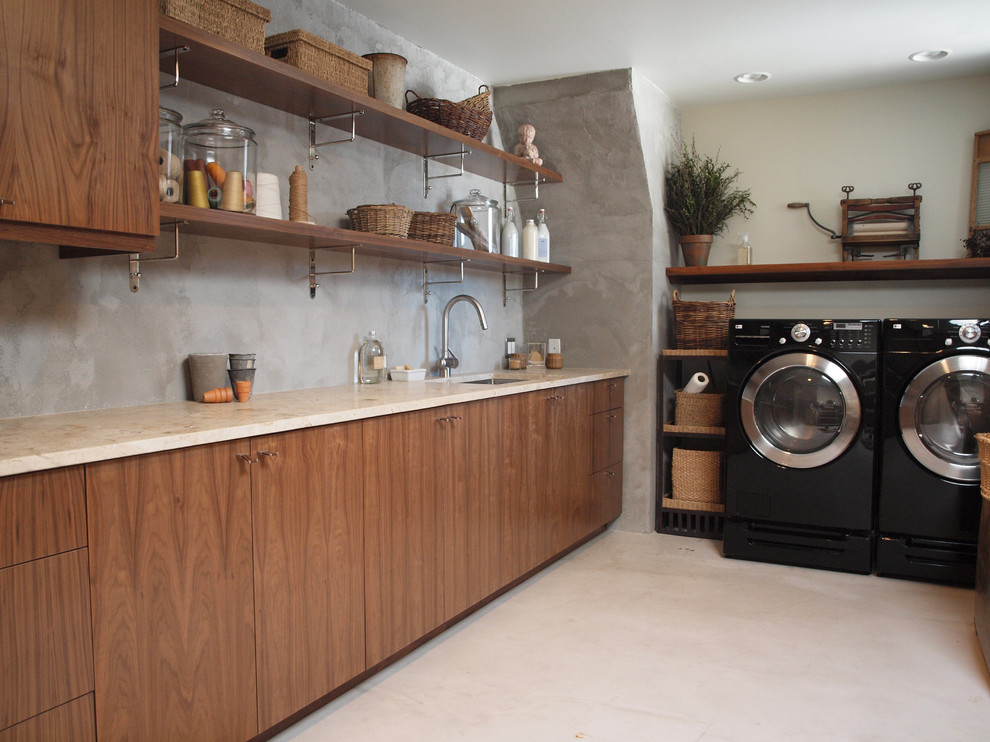 Impressive-Shelving-Brackets-convention-Chicago-Contemporary-Laundry-Room