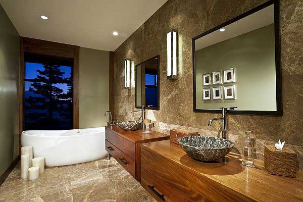 Luxury-Granite-Bathroom-Design-with-Wooden-Vanities