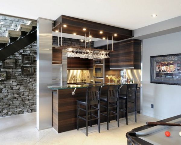 Simple-home-bar-design-placed-under-the-staircase