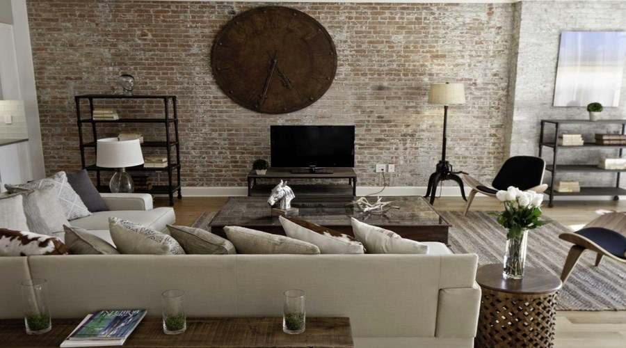 Spice-Warehouse-Living-Room-with-Brick-Wall-Ideas