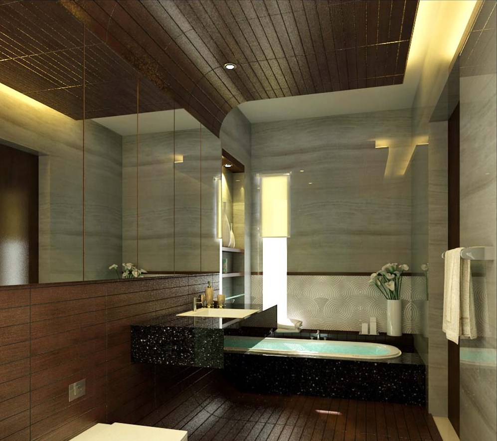 comfortable-wooden-bathroom-decoration