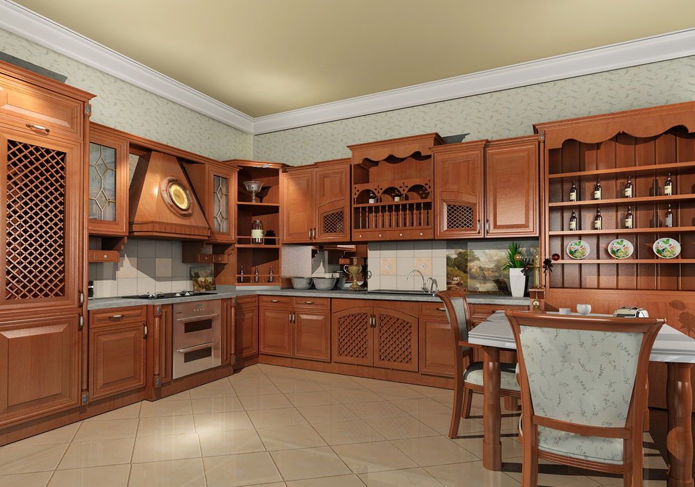 fascinating-modern-kitchen-design-with-solid-wood-kitchen-set