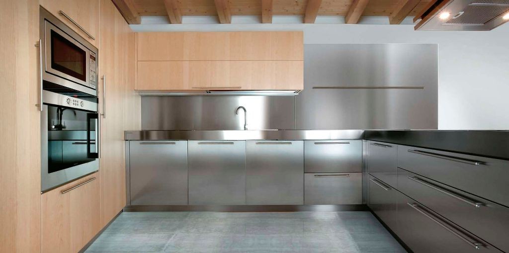 indoor-stainless kitchen