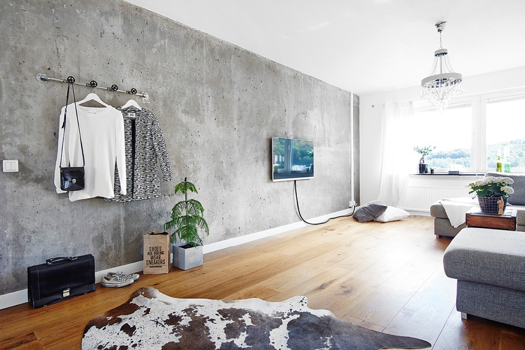 living room concrete