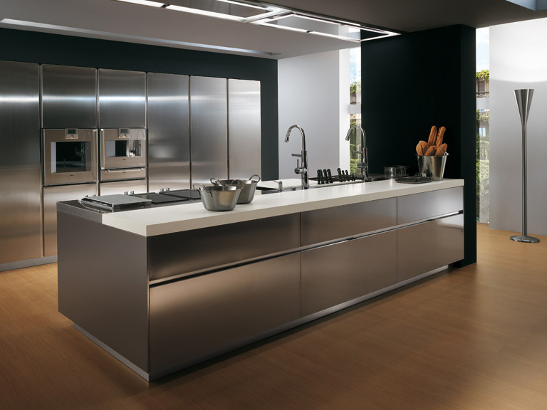 stainless-steel-kitchen-cabinets-decorating-ideas