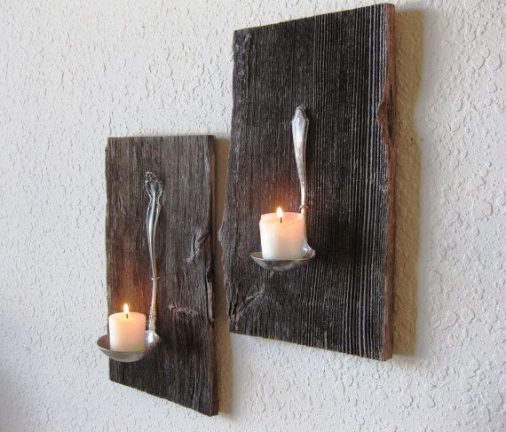 wood candle hold
