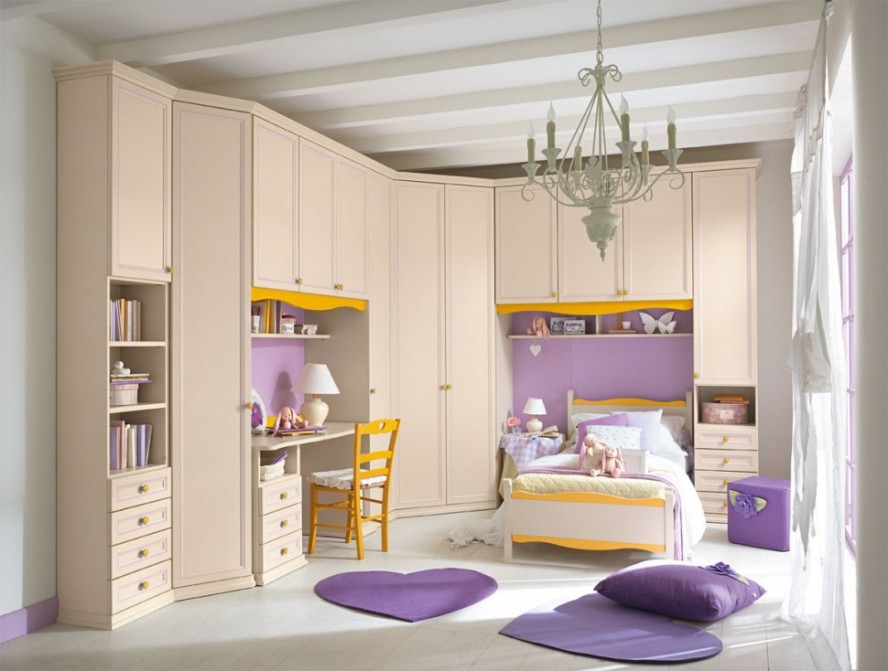 Cute-Luxury-Girl-Bedroom-Pretty-Chandelier-Large-Kids-