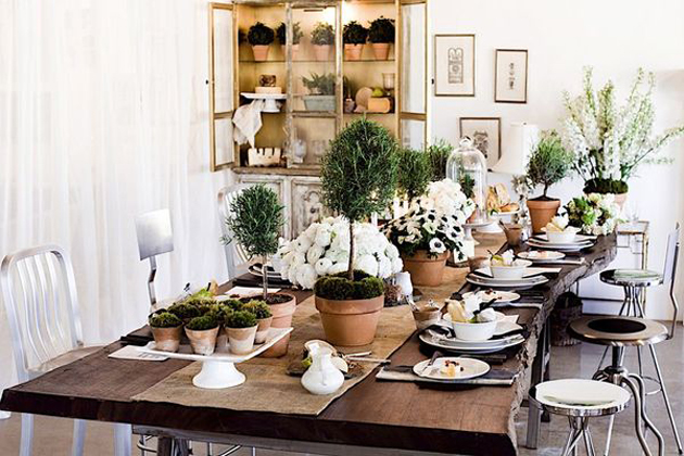 Decorating-A-Tabletop-with-Topiaries-