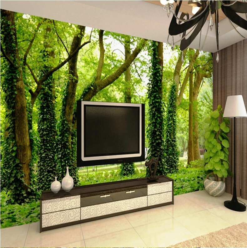 Hot-sale-Super-3D-stereo-forest-trees-living-room-sofa