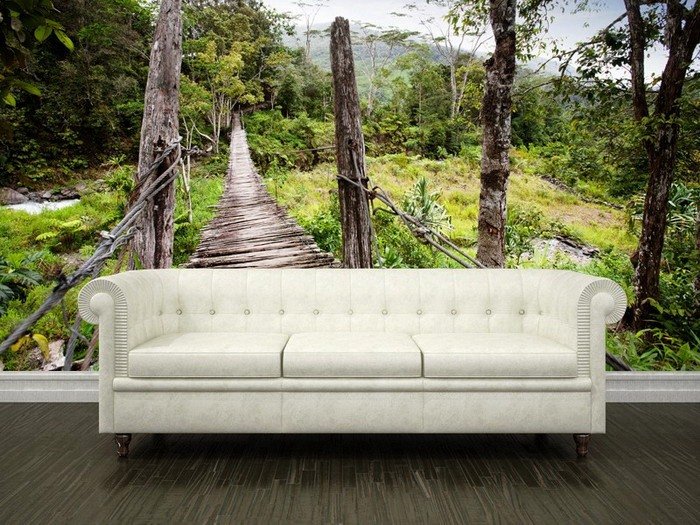 Living-Room-with-hanging-bridge-Wall-Mural
