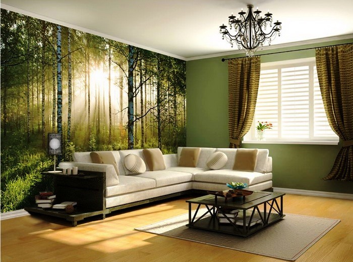 Warm-Forest-Murals-in-Living-Room