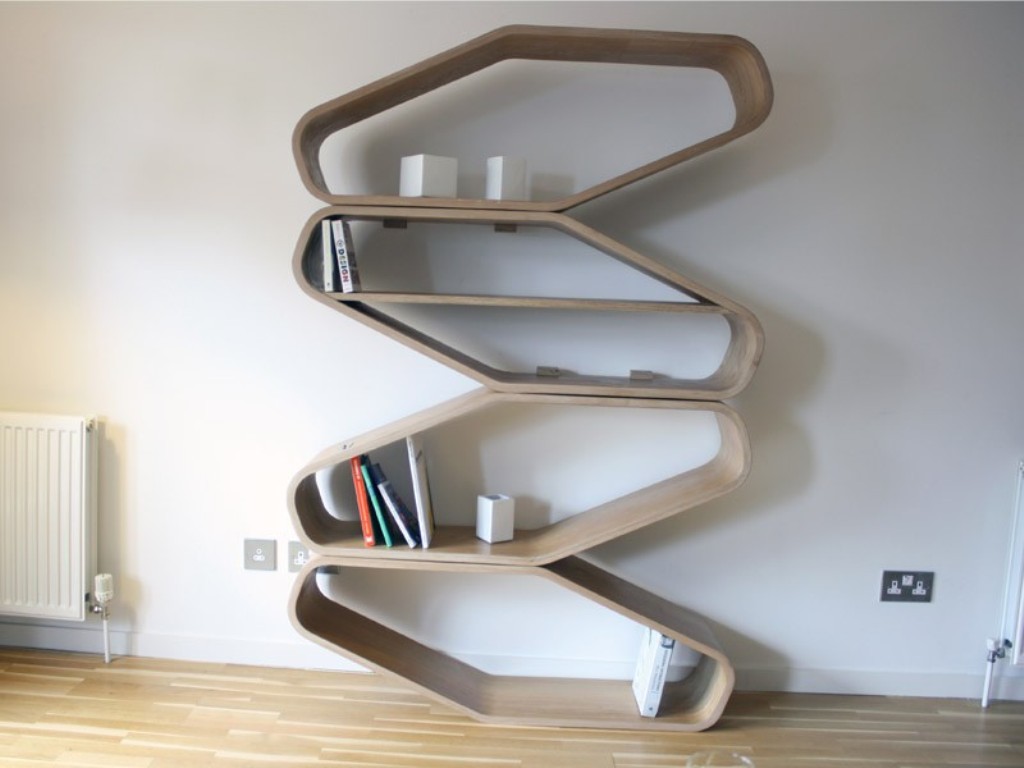 18 Zigzag Book Shelf Design Ideas